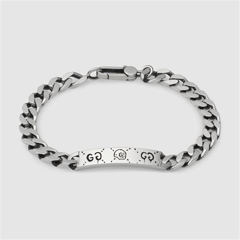 gucci sterling silver gucci ghost bracelet|Gucci ghost necklace in silver.